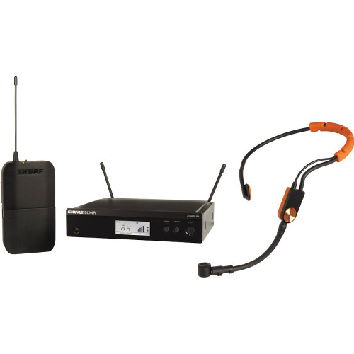 Shure SHR-BLX14RS31M17 Wireless 1/2R Headworn System BLX1 Tx; SM31FH Mic; BLX4R Rx Auto Setup: 662-686MHz BLX1 Tx; SM31FH Mic; BLX4R Rx Auto Setup: 662-686MHz