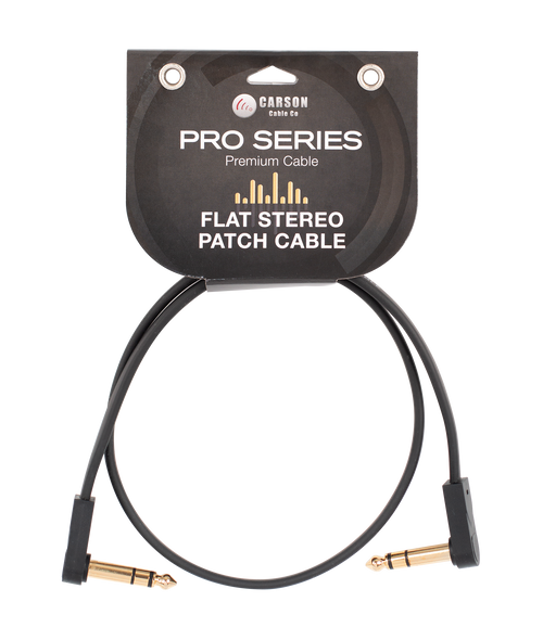 Carson FLAT2ST Flat Stereo/TRS Patch Cable