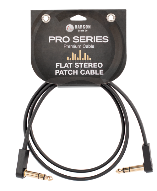 Carson FLAT3ST Flat Stereo/TRS Patch Cable