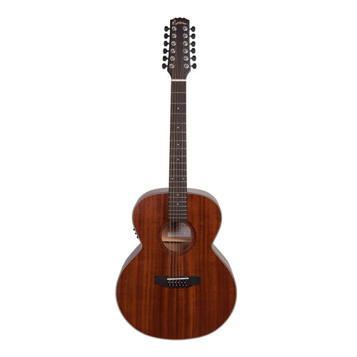 Martinez 'Natural Series' Mahogany Top 12-String Acoustic-Electric Jumbo Guitar (Open Pore) *Left-hand option Available