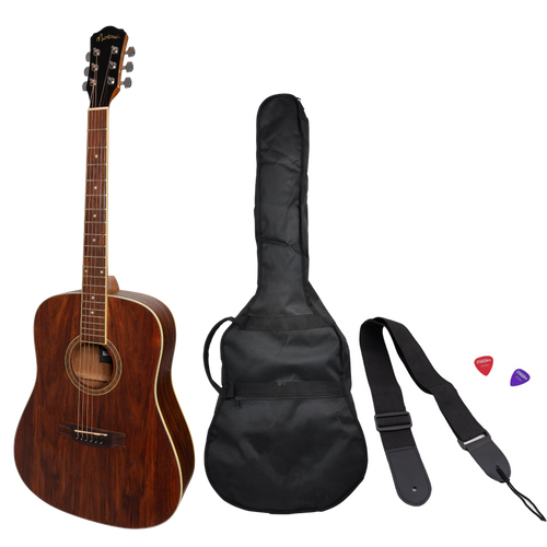 Martinez '41 Series' Dreadnought Acoustic Guitar Pack with Built-in Tuner (Rosewood)