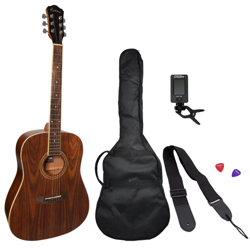 Martinez Left Hand '41 Series'  Dreadnought Acoustic Guitar Pack (Rosewood)