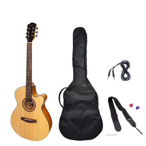 Martinez '41 Series' Folk Size Cutaway Acoustic-Electric Guitar Pack (Spruce/Koa) Martinez '41 Series' Folk Size Cutaway Acoustic-Electric Guitar Pack (Spruce/Koa)