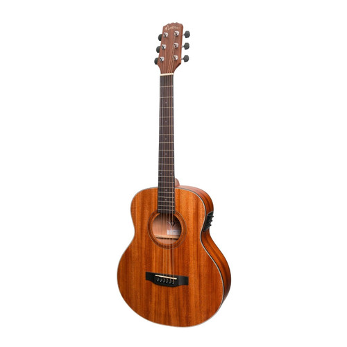 Martinez 'Natural Series' Left Handed Mahogany Top Mini Short Scale Acoustic-Electric Guitar (Open Pore)