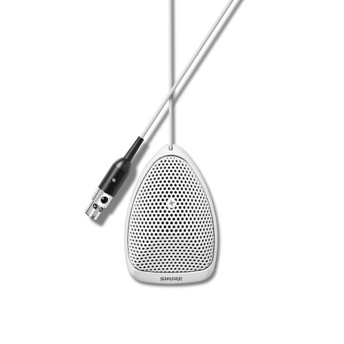 Shure SHR-MX391WAO Microphone Condenser LoZ Bright White; Mini Boundary Half Omni w/ RK100PK Preamp