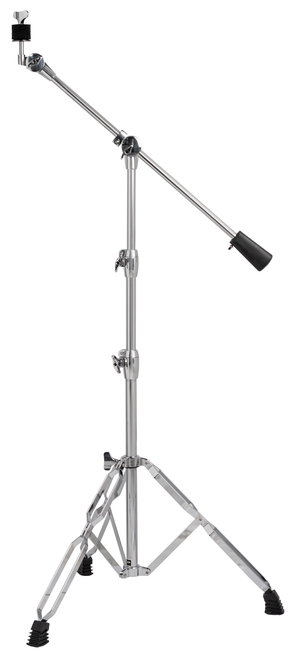 Pro heavy duty, hideaway boom/straight Cymbal stand with double braced legs and weighted boom arm. Cog tilter. Splined boom arm for secure locking. Lightweight yet sturdy. Dual height adjustment. Ergo style memory locks.