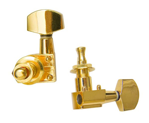 Machine Heads 6/L-Steel-Str.Singles-Gold