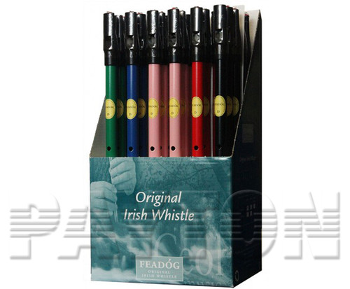 Feadog Whistle Display 36-Coloured D