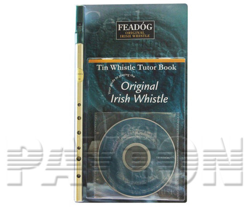 Feadog Whistle Brass D W/Tutor&CD