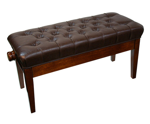 Piano Bench-Duet Mono Adjustable Button Walnut