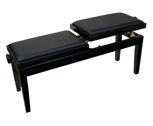 Piano Bench- Duet Dual Adjustable Black