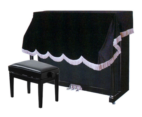Piano Cover -Upright-Half-Black