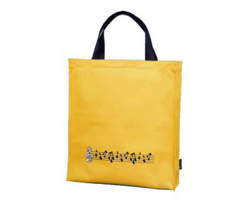 Music Carry Bag-Tall Yellow w/Notes