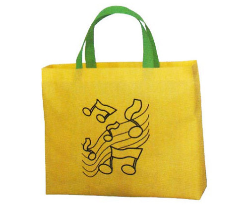 Music Carry Bag-Wide Gold w/Notes