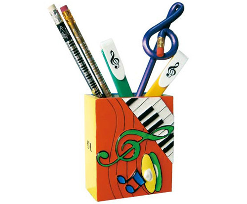 Pen Holder - Green Clef