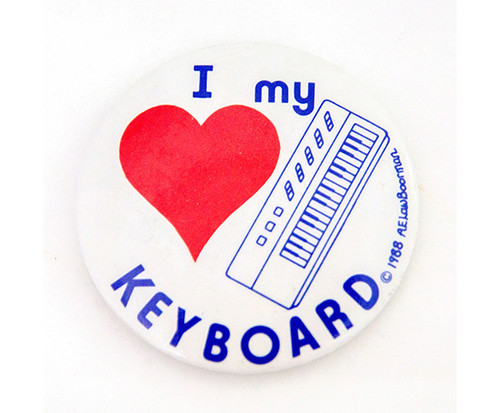 Badge 55mm I Love My Keyboard