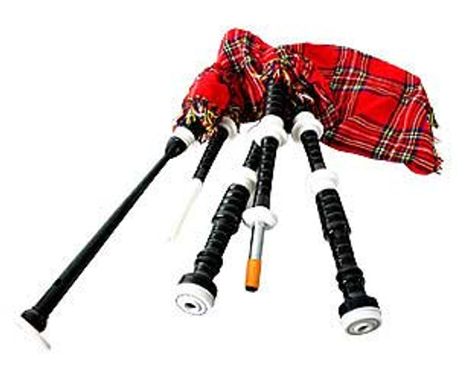 Bagpipes Set - Black R/Wood.Plast Mounts