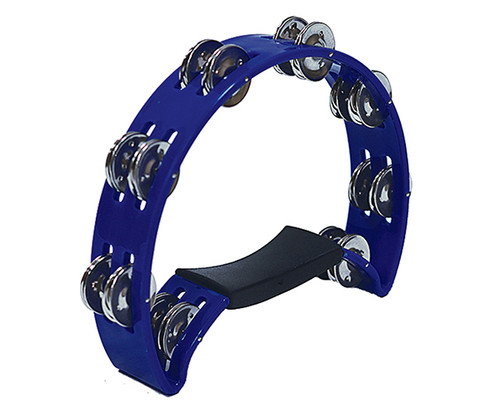 Tambourine- Half Moon Shape - Blue