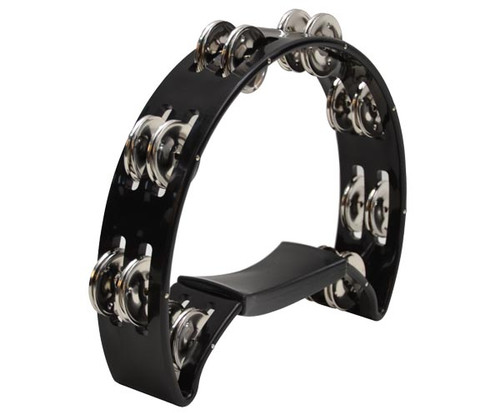 Tambourine- Half Moon Shape - Black