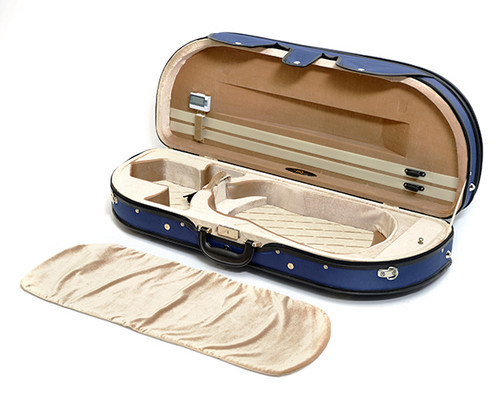 Half Moon Viola Case-HQ L/W-Blu/Tan 16in