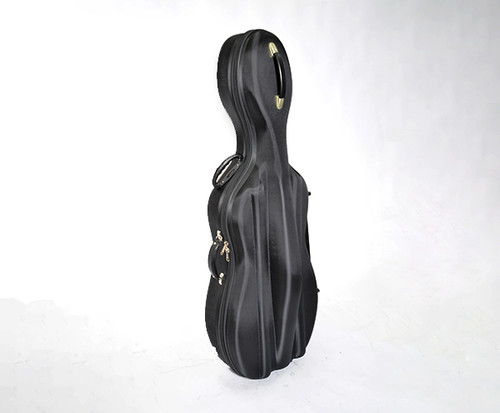 HQ Hard Cello Bag w/Wheels-Black 4/4