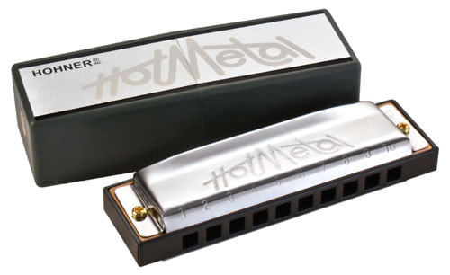 Hohner Enthusiast Series Hot Metal Harmonica in the Key of D