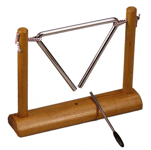 Opus Percussion 6" Triangle on Wooden Stand with Striker