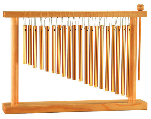 Opus Percussion 20 Bar Chime Set on Wooden Frame Stand with Mallet