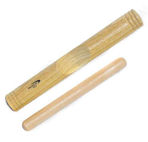 Percussion Plus Wooden Clave Block with Wooden Beater Percussion Plus Wooden Clave Block with Wooden Beater