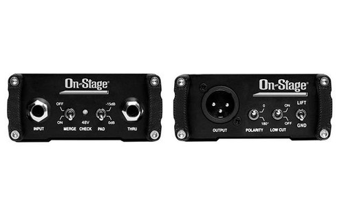 On Stage Phantom Powered Active Stereo Direct Box