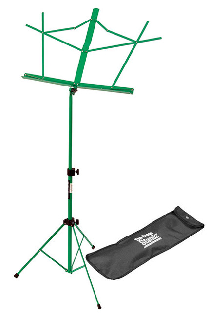 On Stage Compact Sheet Music Stand in Green with Bag