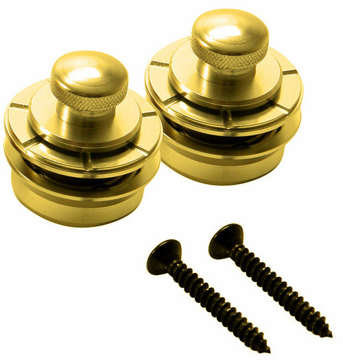 Hennessey Solid Brass Strap Locks in Gold (1-Pair)