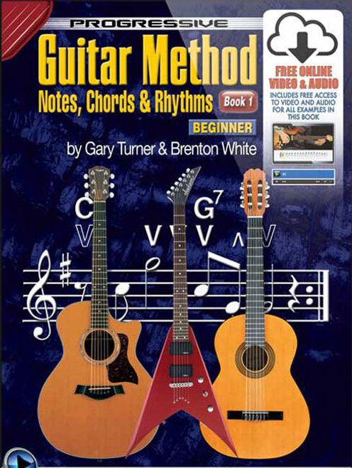 Progressive Guitar Method Notes, Chords & Rhythms Book/Online Video & Audio