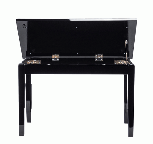 Beale Crown CPS-1A-BLK Basic Duet Piano Bench with Storage in Black