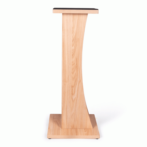 The Gator GFWELITESPKSTMNMPL Frameworks Elite Series Floor-Standing Studio Monitor Speaker Stand in Natural Maple Matte Finish