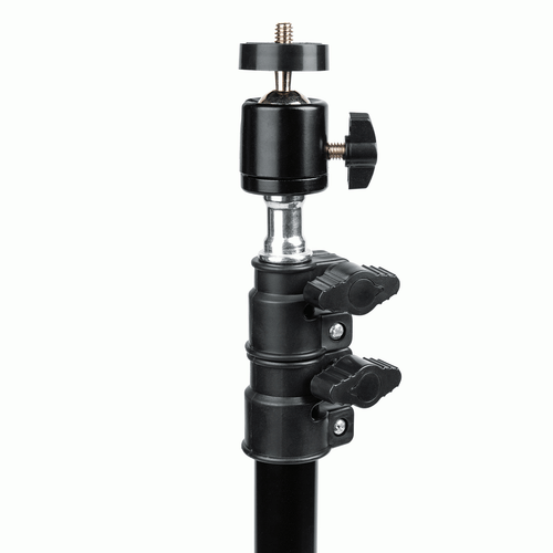 The Gator GFWRINGLIGHTTRIPD 10-Inch LED Ring Light Stand with Phone Holder & Tripod Base