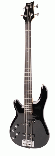Ashton AB4LBK Left Handed Bass Guitar in Black