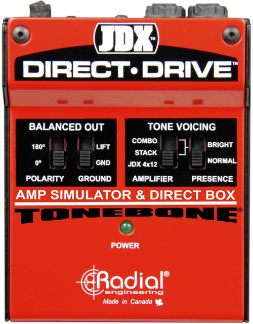 Guitar amp simulator with 3 amp settings and balanced DI out