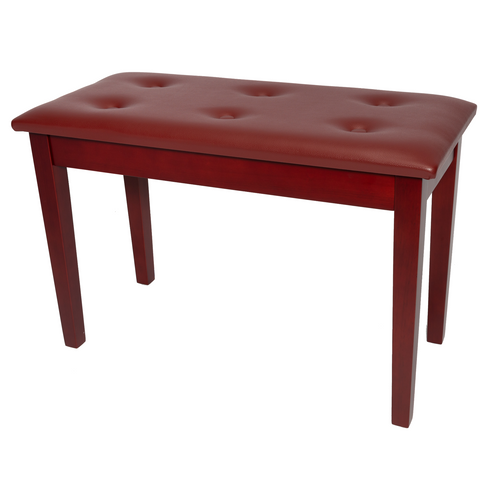 Crown Standard Tufted Duet Piano Stool with Storage Compartment (Mahogany)