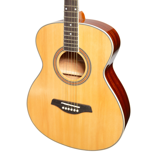 Martinez '41 Series' Left Handed Folk Size Acoustic-Electric Guitar (Spruce/Sapele)