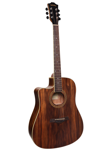 Sanchez Left Handed Acoustic-Electric Dreadnought Cutaway Guitar Pack (Rosewood)