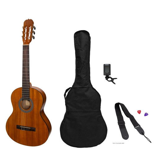 Sanchez 3/4 Size Student Classical Guitar Pack (Koa)