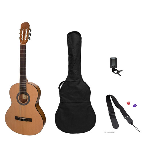 Sanchez 3/4 Size Student Classical Guitar Pack (Spruce/Acacia)