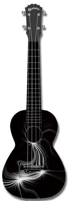 Kealoha "Eclipse Flare" Design Concert Ukulele with Black ABS Resin Body