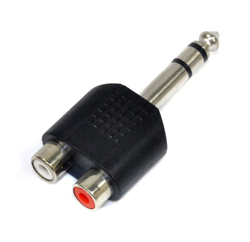 Leem Adaptor (2 x RCA Jacks - 1/4" Stereo Plug) Leem Adaptor (2 x RCA Jacks - 1/4" Stereo Plug)