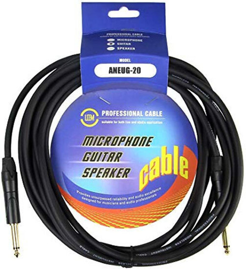 Leem 20ft NEU-G Series Instrument Cable (1/4" Straight Neutrik Plug - 1/4" Straight Neutrik Plug)
