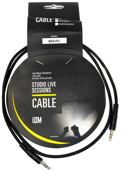 Leem 3ft Interconnect Cable (3.5mm Straight TRS - 3.5mm Straight TRS) Leem 3ft Interconnect Cable (3.5mm Straight TRS - 3.5mm Straight TRS)