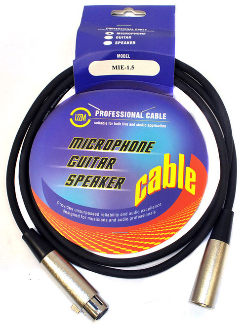 Leem 5ft Microphone Cable (XLR Male - XLR Female)