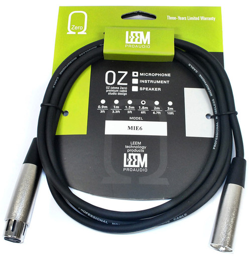 Leem 6ft Microphone Cable (XLR Male - XLR Female)
