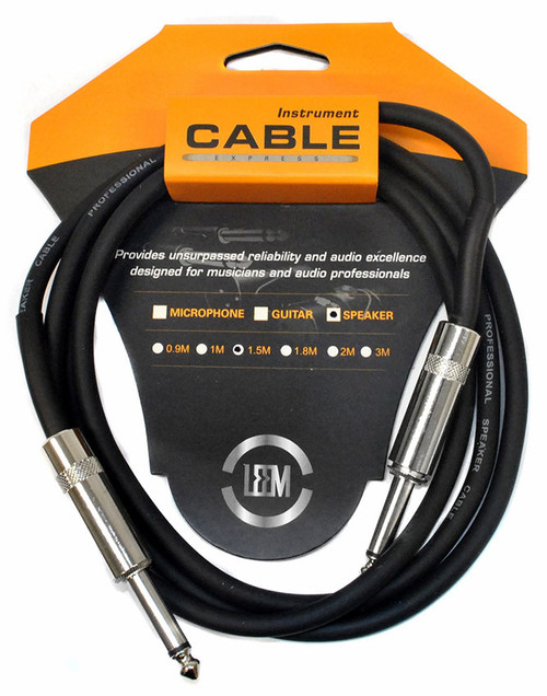 Leem 5ft Deluxe Speaker Cable (1/4" Straight TS - 1/4" Straight TS)